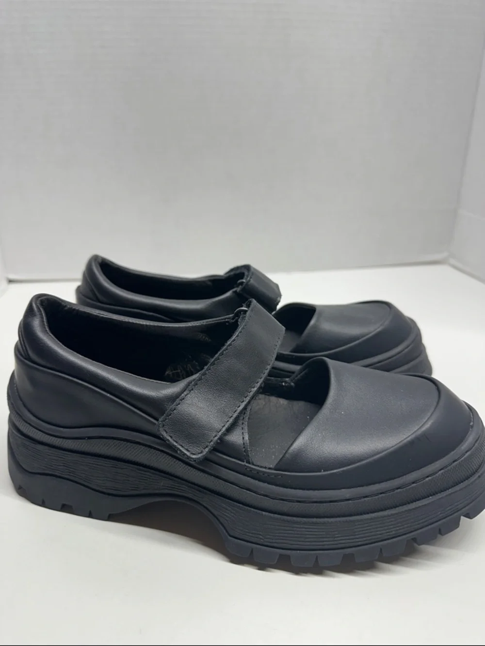 Rachel Comey Psilo Shoes Maryjane Adjustable Leather Slip On Black Size 36 / 6